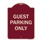 Signmission Designer Series-Guest Parking Only, Burgungy Heavy-Gauge Aluminum, 24" x 18", BU-1824-9836 A-DES-BU-1824-9836 - alternate 1